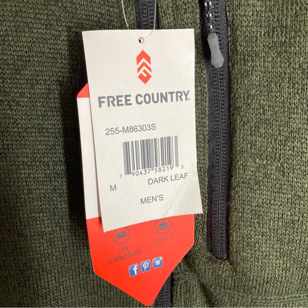 Free Country Olive Green Men's Vest - Picture 3 of 9